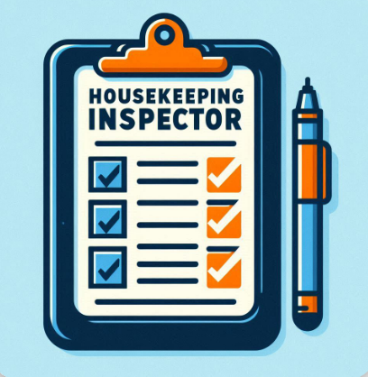 housekeeping inspector clipboard graphic